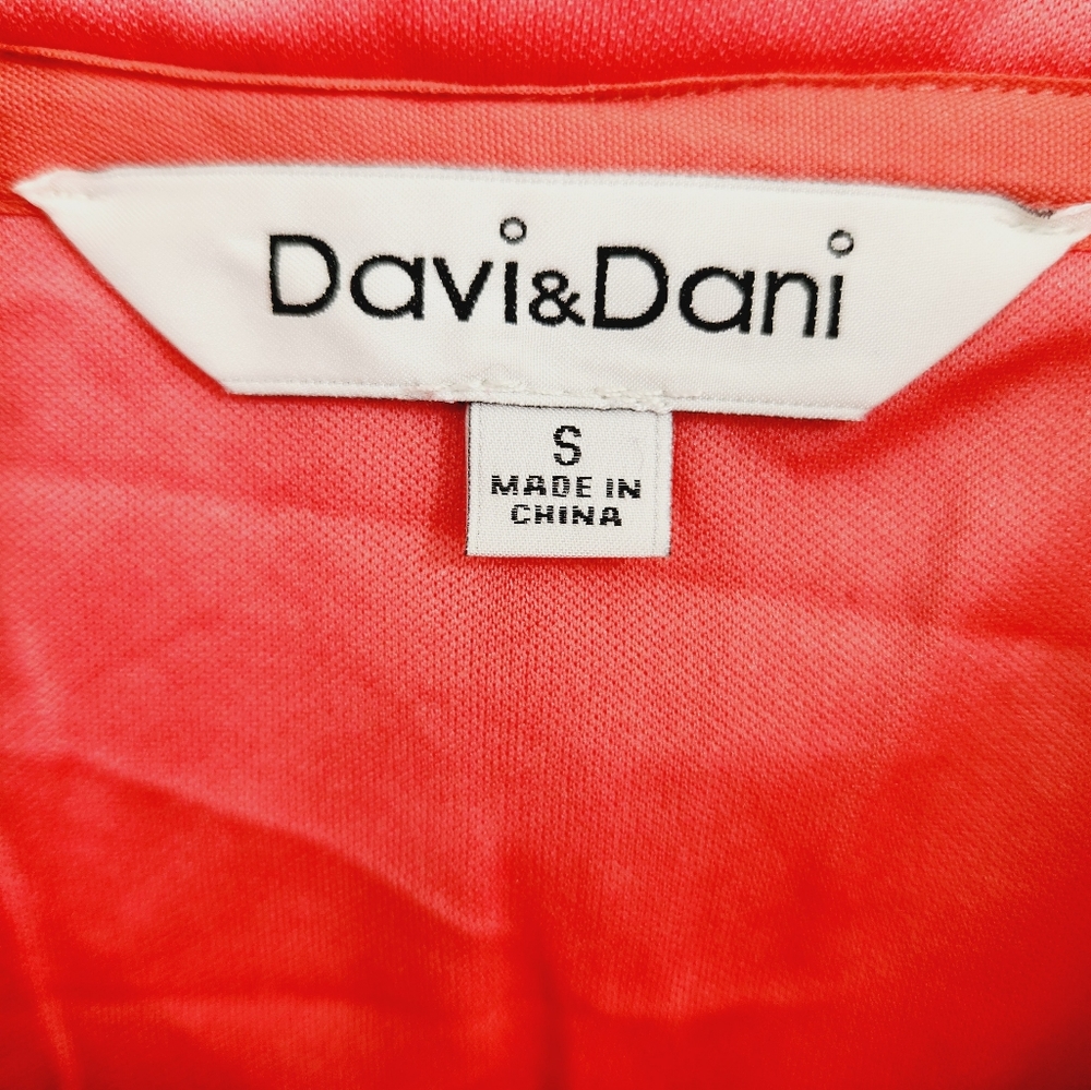Davi & Dani Oversized Neon Pink Solid Long Sleeve Half Zip-Up Jacket - Picture 8 of 9